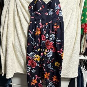 Band of Gypsies Floral Jumpsuit - Black and Red